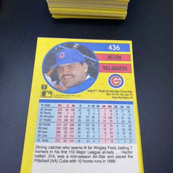 Fleer 1991 (210) Baseball Trading Cards VGC - Picture 8 of 9